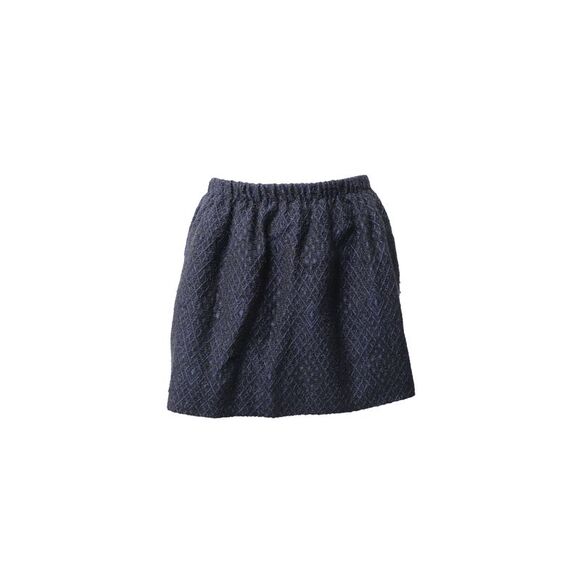 Maje Diamond Embroidered Mini Skirt in Blue Nylon